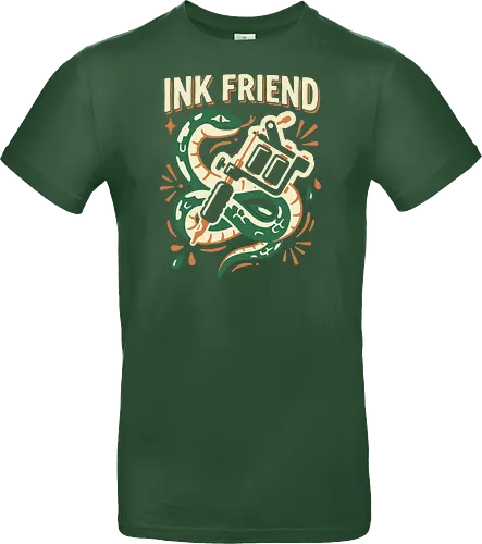 "Ink Friend" Traditional Snake & Tattoo Machine Graphic
