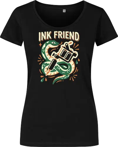 "Ink Friend" Traditional Snake & Tattoo Machine Graphic