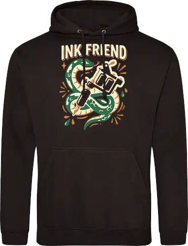 "Ink Friend" Traditional Snake & Tattoo Machine Graphic