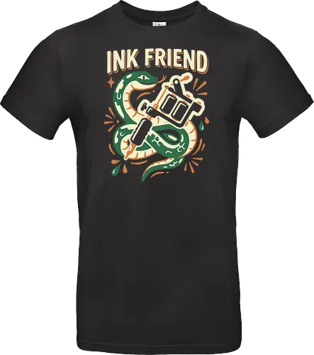 "Ink Friend" Traditional Snake & Tattoo Machine Graphic