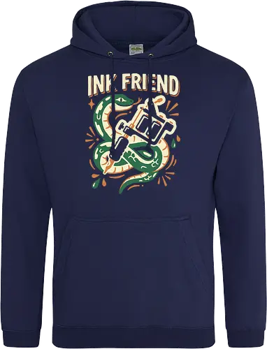 "Ink Friend" Traditional Snake & Tattoo Machine Graphic