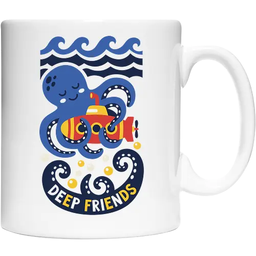 "Deep Friends" Cute Octopus
