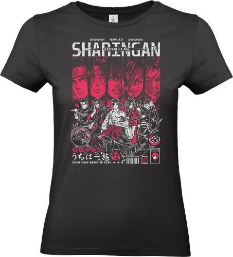 Uchiha clan - uchiha clan, sharingan eyes, ninja anime, dojutsu power, red eye technique, anime warriors, shonen manga, japanese anime, anime art - Standard T-Shirt (Frauen)