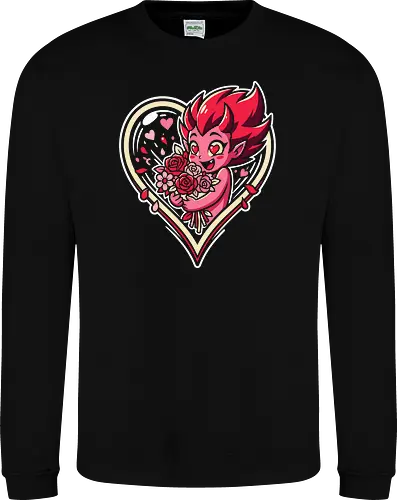 "Love Demon" Kawaii Chibi Devil Valentine's Day Graphic