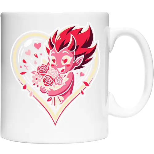"Love Demon" Kawaii Chibi Devil Valentine's Day Graphic