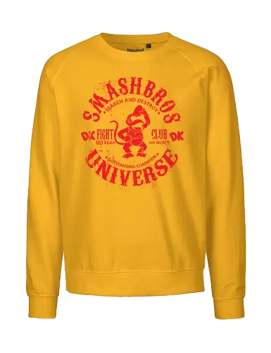 DK Fight Club - Smash Bros Diddy Kong - grunge kunst, suchen zerstören, dk crew, keine gnade, diddy kong t-shirt, smash bros kämpfer, dk fight club, nintendo kleidung, donkey kong country, teetan, dk universum, kremlings, super smash bros, nintendo gaming, rare spiele - Fairtrade Sweatshirt