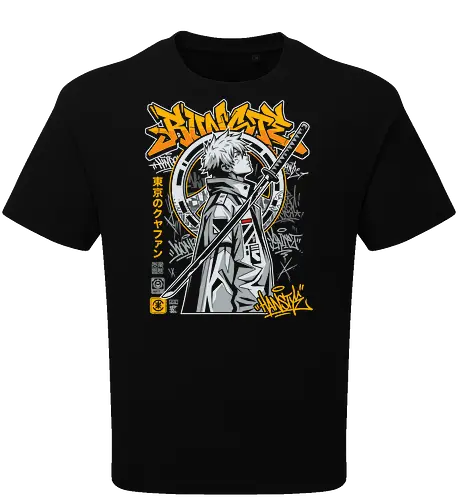 "Tokyo Cyber Samurai" Futuristic Streetwear Graphic