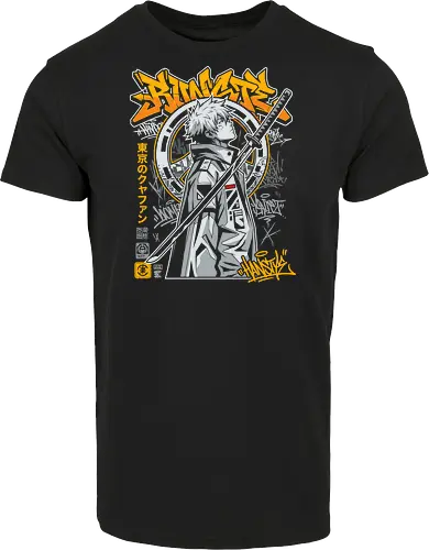 "Tokyo Cyber Samurai" Futuristic Streetwear Graphic