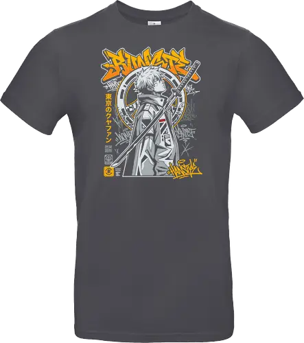 "Tokyo Cyber Samurai" Futuristic Streetwear Graphic