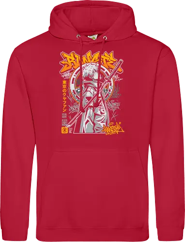 "Tokyo Cyber Samurai" Futuristic Streetwear Graphic