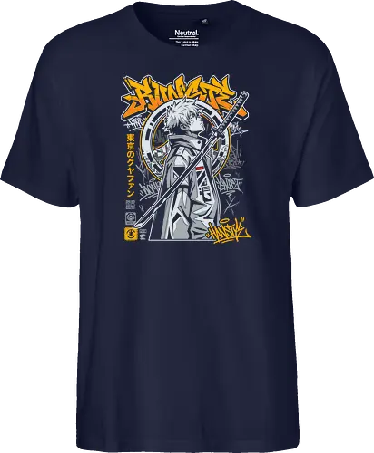 "Tokyo Cyber Samurai" Futuristic Streetwear Graphic