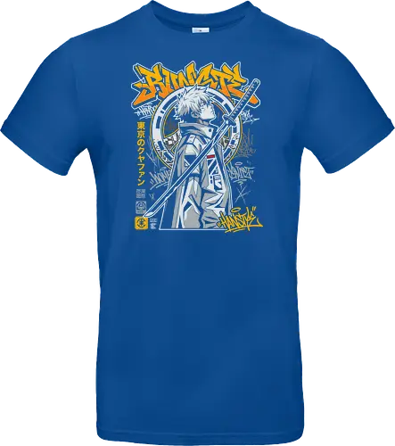 "Tokyo Cyber Samurai" Futuristic Streetwear Graphic