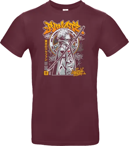 "Tokyo Cyber Samurai" Futuristic Streetwear Graphic