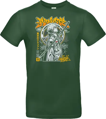 "Tokyo Cyber Samurai" Futuristic Streetwear Graphic