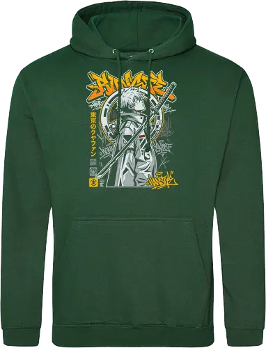 "Tokyo Cyber Samurai" Futuristic Streetwear Graphic