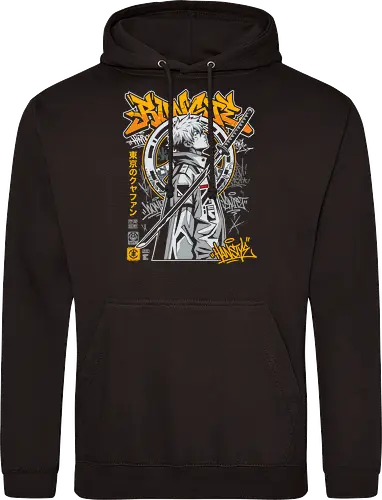 "Tokyo Cyber Samurai" Futuristic Streetwear Graphic