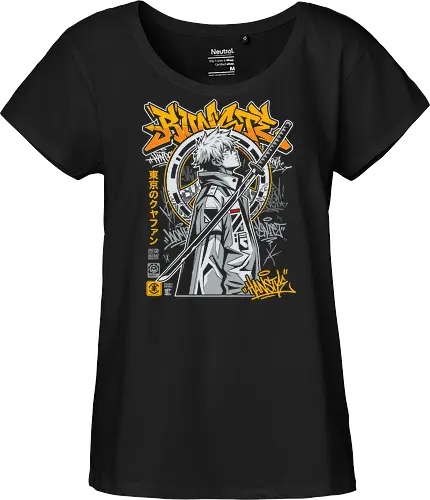 "Tokyo Cyber Samurai" Futuristic Streetwear Graphic