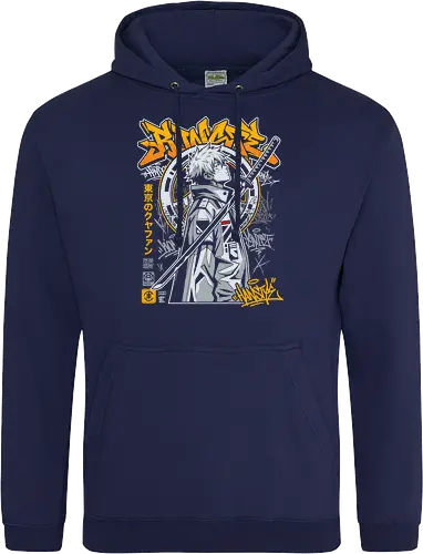 "Tokyo Cyber Samurai" Futuristic Streetwear Graphic