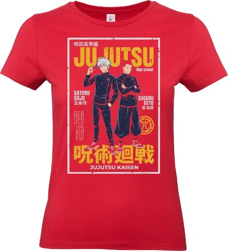ujutsu Legends" Gojo & Geto Vintage High School Aesthetic - Standard T-Shirt (Frauen)