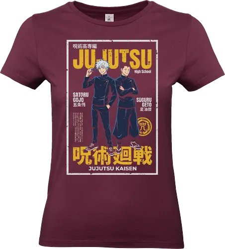 ujutsu Legends" Gojo & Geto Vintage High School Aesthetic - Standard T-Shirt (Frauen)