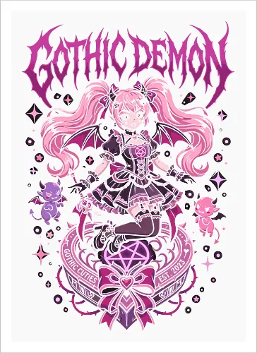 Gothic Demon Pastel Goth Succubus Kawaii Alt Streetwear