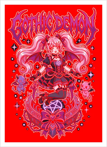 Gothic Demon Pastel Goth Succubus Kawaii Alt Streetwear