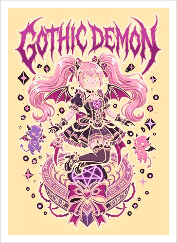 Gothic Demon Pastel Goth Succubus Kawaii Alt Streetwear