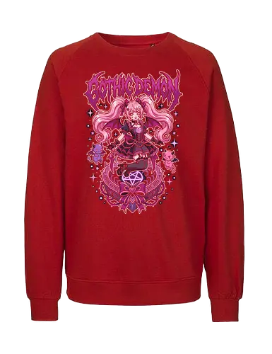 Gothic Demon Pastel Goth Succubus Kawaii Alt Streetwear - gothic demon shirt, pastel goth succubus t-shirt, kawaii demon girl graphic tee, harajuku alternative apparel, gothic cuties clothing, pink and purple goth design, pentagram aesthetic top, spooky cute anime t-shirt, mall goth streetwear, dark coquette fashion, e-girl aesthetic merch, devil girl illustration shirt, occult kawaii clothing, whimsical demon art, alternative valentine gift, aesthetic witchy top, manga style goth shirt, vibrant pink monster girl, edgy anime character tee - Fairtrade Sweatshirt