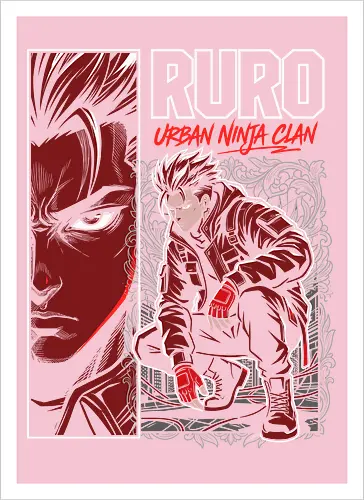 "RURO Urban Ninja Clan" Edgy Techwear Anime Aesthetic