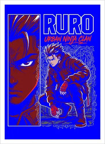 "RURO Urban Ninja Clan" Edgy Techwear Anime Aesthetic