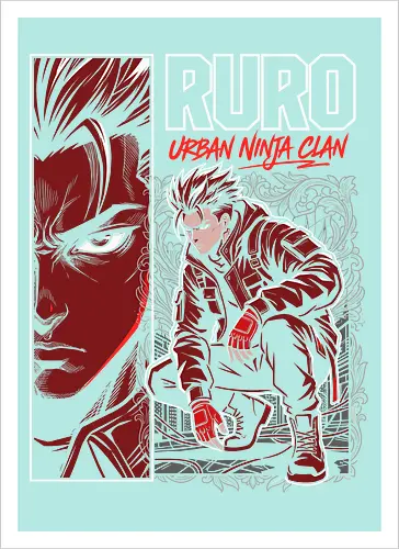 "RURO Urban Ninja Clan" Edgy Techwear Anime Aesthetic