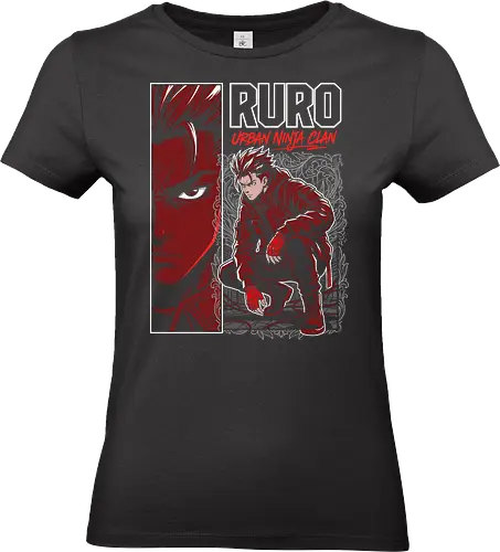 "RURO Urban Ninja Clan" Edgy Techwear Anime Aesthetic - urban ninja clan shirt, ruro anime t-shirt, tactical ninja streetwear, edgy red anime graphic tee, techwear aesthetic clothing, shinobi urban warrior design, crimson red character art, tactical gear anime top, modern ninja illustration, dark shonen aesthetic shirt, original character streetwear, ninja squad goals apparel, red and black anime merch, futuristic ninja t-shirt, high contrast manga style, urban tactical ninja gear, mysterious anime warrior top, stylish otaku fashion, gritty ninja action shirt - Standard T-Shirt (Frauen)