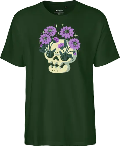 Skull with Purple Flowers