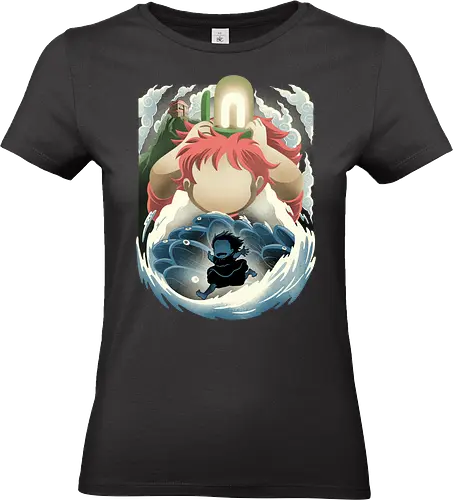 Little Fish Girl - Ponyo, famous anime - Standard T-Shirt (Frauen)