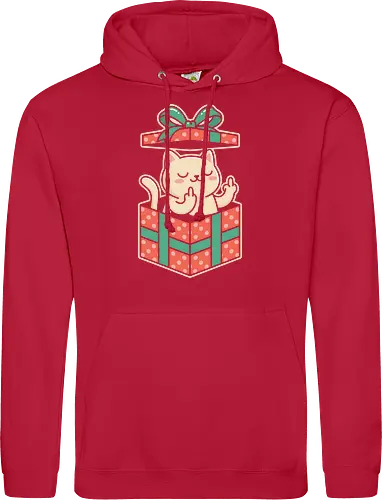 "Surprise Me" Funny Rude Cat in Gift Box Graphic