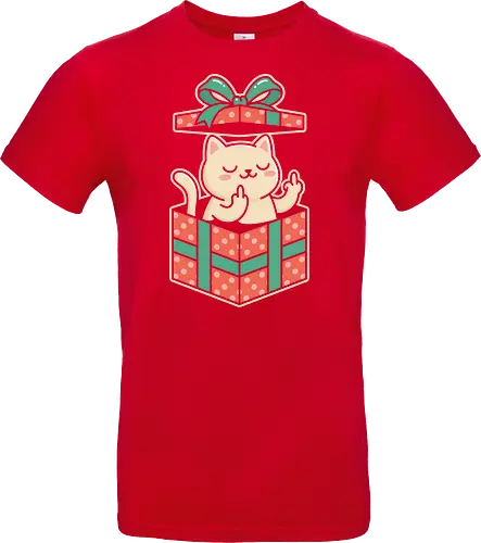 "Surprise Me" Funny Rude Cat in Gift Box Graphic