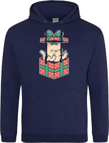 "Surprise Me" Funny Rude Cat in Gift Box Graphic