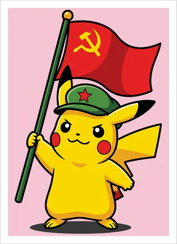 "Comrade Mouse" Funny Revolutionary Anime Mashup Graphic