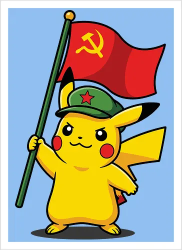 "Comrade Mouse" Funny Revolutionary Anime Mashup Graphic