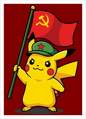 "Comrade Mouse" Funny Revolutionary Anime Mashup Graphic