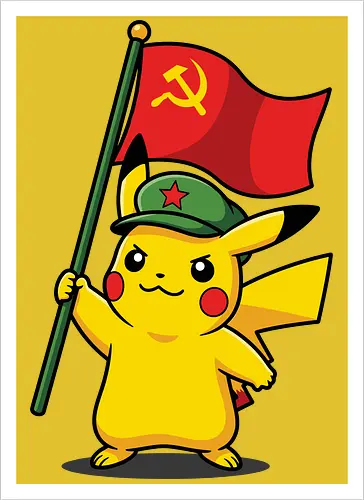 "Comrade Mouse" Funny Revolutionary Anime Mashup Graphic