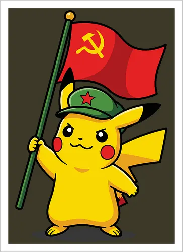 "Comrade Mouse" Funny Revolutionary Anime Mashup Graphic