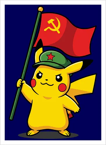 "Comrade Mouse" Funny Revolutionary Anime Mashup Graphic