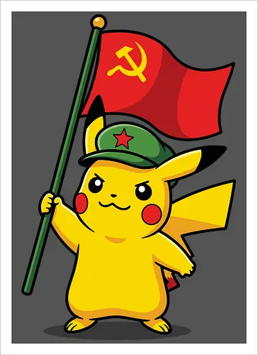 "Comrade Mouse" Funny Revolutionary Anime Mashup Graphic