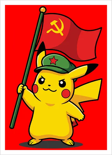 "Comrade Mouse" Funny Revolutionary Anime Mashup Graphic