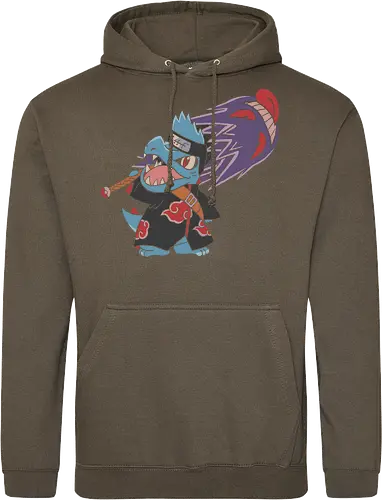 "Shark Shinobi" Totodile x Kisame Akatsuki Mashup Anime Graphic