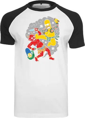 Homer vs. Oni" Japanese Traditional Tattoo Style 