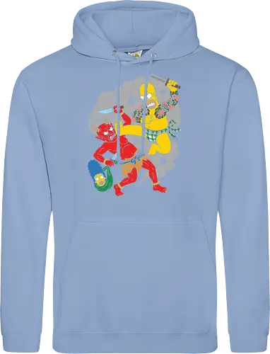 Homer vs. Oni" Japanese Traditional Tattoo Style 