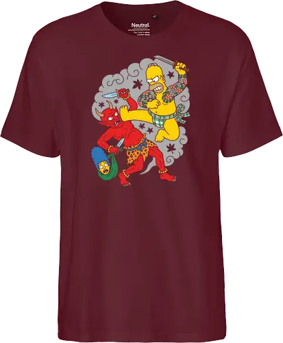 Homer vs. Oni" Japanese Traditional Tattoo Style 