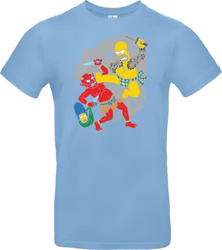 Homer vs. Oni" Japanese Traditional Tattoo Style 